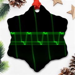 Background Signal Light Glow Green Ornament (snowflake) by Nexatart