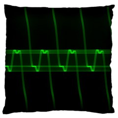 Background Signal Light Glow Green Large Cushion Case (one Side) by Nexatart