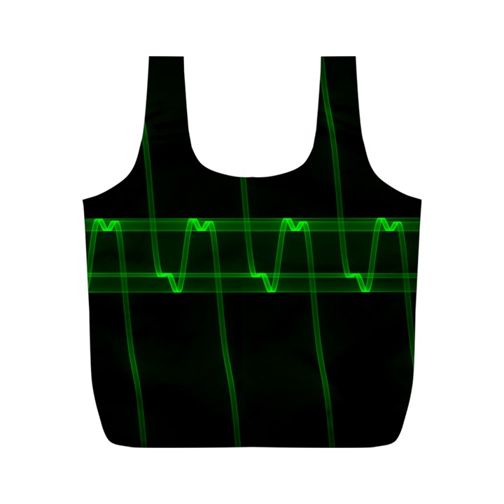 Background Signal Light Glow Green Full Print Recycle Bags (M) 