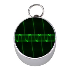 Background Signal Light Glow Green Mini Silver Compasses by Nexatart