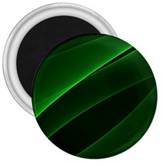 Background Light Glow Green 3  Magnets by Nexatart