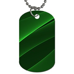 Background Light Glow Green Dog Tag (two Sides) by Nexatart