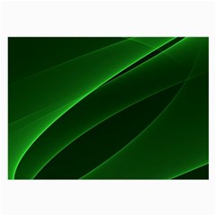 Background Light Glow Green Large Glasses Cloth (2-side) by Nexatart