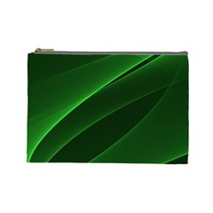 Background Light Glow Green Cosmetic Bag (large)  by Nexatart