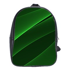 Background Light Glow Green School Bag (large) by Nexatart