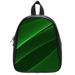 Background Light Glow Green School Bag (small) by Nexatart