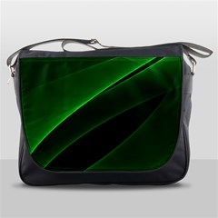 Background Light Glow Green Messenger Bags by Nexatart