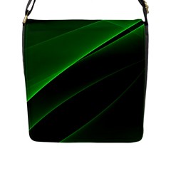 Background Light Glow Green Flap Messenger Bag (l)  by Nexatart