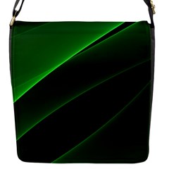 Background Light Glow Green Flap Messenger Bag (s) by Nexatart