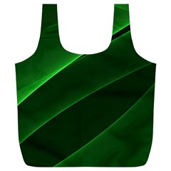 Background Light Glow Green Full Print Recycle Bags (l)  by Nexatart