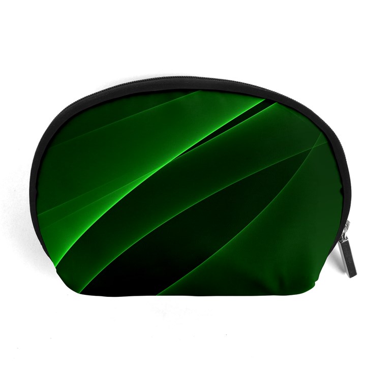 Background Light Glow Green Accessory Pouches (Large) 