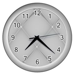 Background Light Glow White Grey Wall Clocks (silver)  by Nexatart