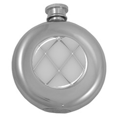 Background Light Glow White Grey Round Hip Flask (5 Oz) by Nexatart