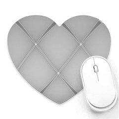 Background Light Glow White Grey Heart Mousepads by Nexatart