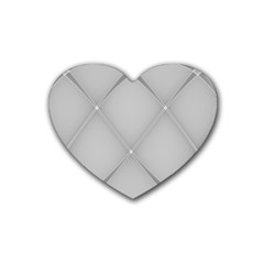 Background Light Glow White Grey Heart Coaster (4 Pack)  by Nexatart