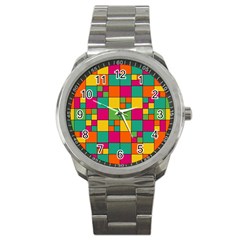 Abstract Background Abstract Sport Metal Watch by Nexatart