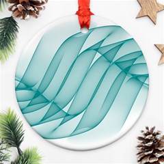 Background Light Glow Blue Ornament (round) by Nexatart