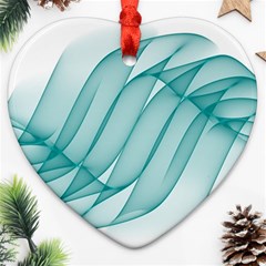 Background Light Glow Blue Ornament (heart) by Nexatart