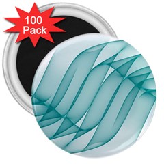 Background Light Glow Blue 3  Magnets (100 Pack) by Nexatart