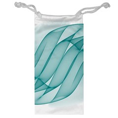 Background Light Glow Blue Jewelry Bag by Nexatart