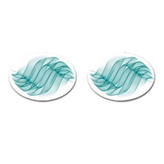 Background Light Glow Blue Cufflinks (oval) by Nexatart