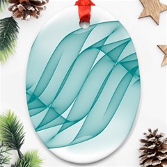 Background Light Glow Blue Oval Ornament (two Sides) by Nexatart