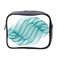 Background Light Glow Blue Mini Toiletries Bag 2-side by Nexatart