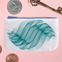 Background Light Glow Blue Large Coin Purse by Nexatart