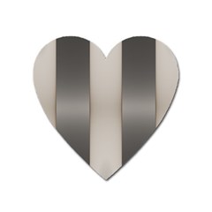 Wall Steel Ivory Creative Texture Heart Magnet by Nexatart