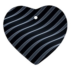 Metal Steel Stripped Creative Ornament (heart) by Nexatart