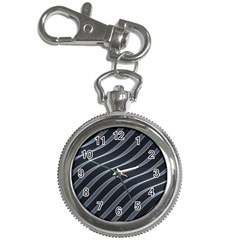 Metal Steel Stripped Creative Key Chain Watches by Nexatart