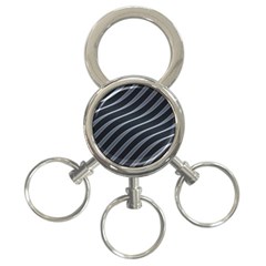 Metal Steel Stripped Creative 3-ring Key Chains by Nexatart