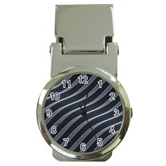 Metal Steel Stripped Creative Money Clip Watches by Nexatart