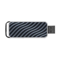 Metal Steel Stripped Creative Portable Usb Flash (two Sides)