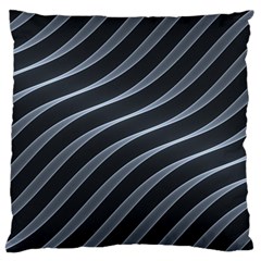 Metal Steel Stripped Creative Large Flano Cushion Case (two Sides) by Nexatart