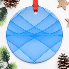 Background Light Glow Blue Ornament (round) by Nexatart