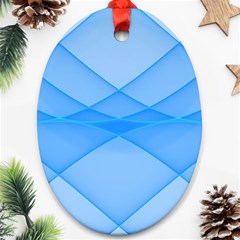 Background Light Glow Blue Ornament (oval) by Nexatart