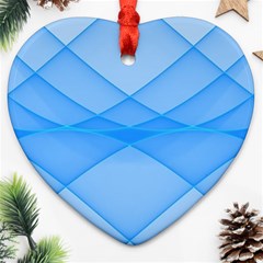 Background Light Glow Blue Ornament (heart) by Nexatart