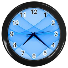 Background Light Glow Blue Wall Clocks (black) by Nexatart