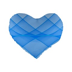 Background Light Glow Blue Standard 16  Premium Heart Shape Cushions