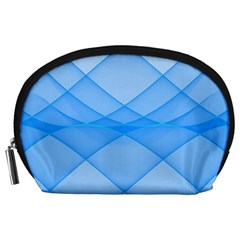 Background Light Glow Blue Accessory Pouches (large)  by Nexatart