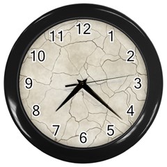 Background Wall Marble Cracks Wall Clocks (black) by Nexatart