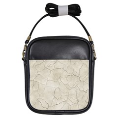 Background Wall Marble Cracks Girls Sling Bags by Nexatart