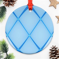 Background Light Glow Blue Ornament (round) by Nexatart