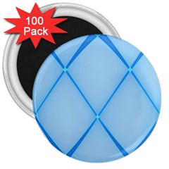 Background Light Glow Blue 3  Magnets (100 Pack) by Nexatart