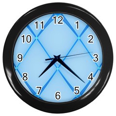 Background Light Glow Blue Wall Clocks (black) by Nexatart