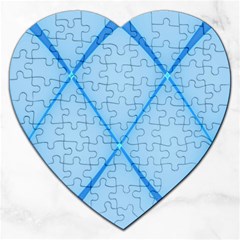 Background Light Glow Blue Jigsaw Puzzle (heart) by Nexatart