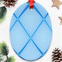 Background Light Glow Blue Oval Ornament (two Sides) by Nexatart