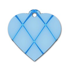 Background Light Glow Blue Dog Tag Heart (one Side)