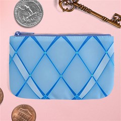 Background Light Glow Blue Large Coin Purse by Nexatart